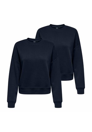 2ER PACK - LIFE CREW OVERSIZE RUNDHALS  - Sweater - blau