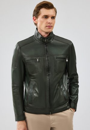 Giacca di pelle - khaki