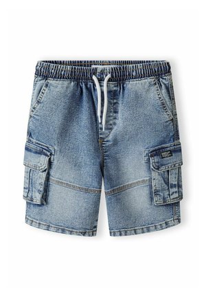 CARGO POCKETS - Jeansshorts - blue denim