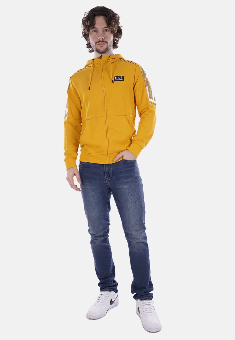 EA7 Emporio Armani Sweater met rits geel EA7 Emporio Armani Sweater met rits geel