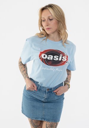 DEFINITELY MAYBE UNION JACK OVAL - Print T-shirt - blue