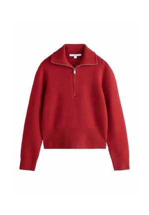 Next, REGULAR FIT - SUPERSOFT FUNNEL ZIP NECK JUMPER - Jumper - red