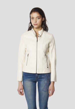BIKER - Chaqueta de cuero sintético - crudo   off-white