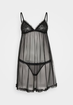 BABYDOLL STRING - Pidžamas komplekts - black
