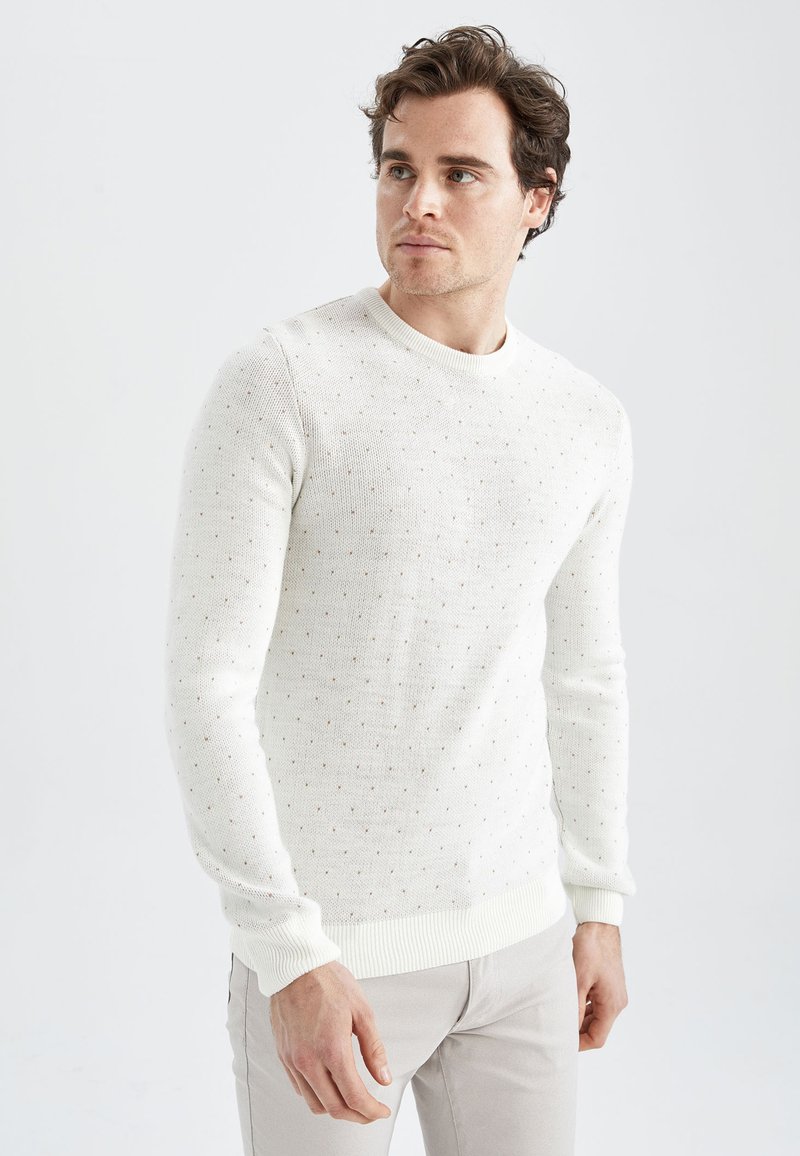 DeFacto SLIM FIT Jumper white/offwhite Zalando.ie
