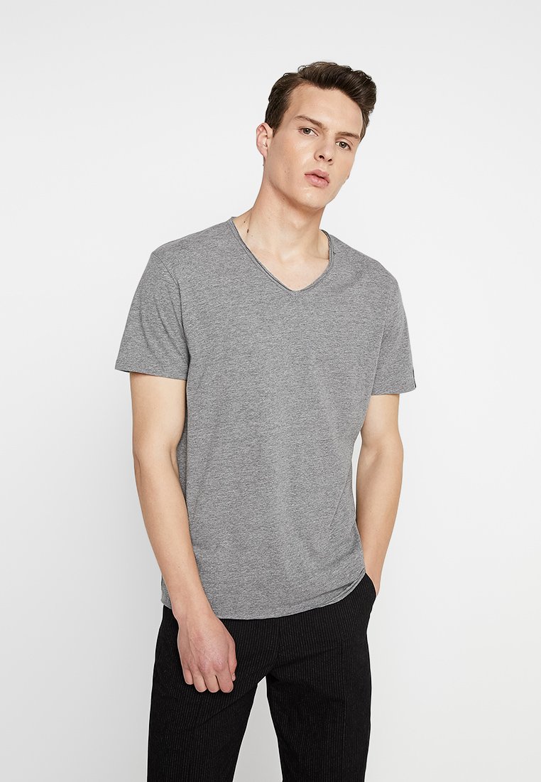 Replay Základné tričko - dark grey melange