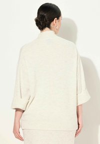 Ulla Popken PANEL 3/4 SLEEVE TURTLENECK  - Pullover - dark putty