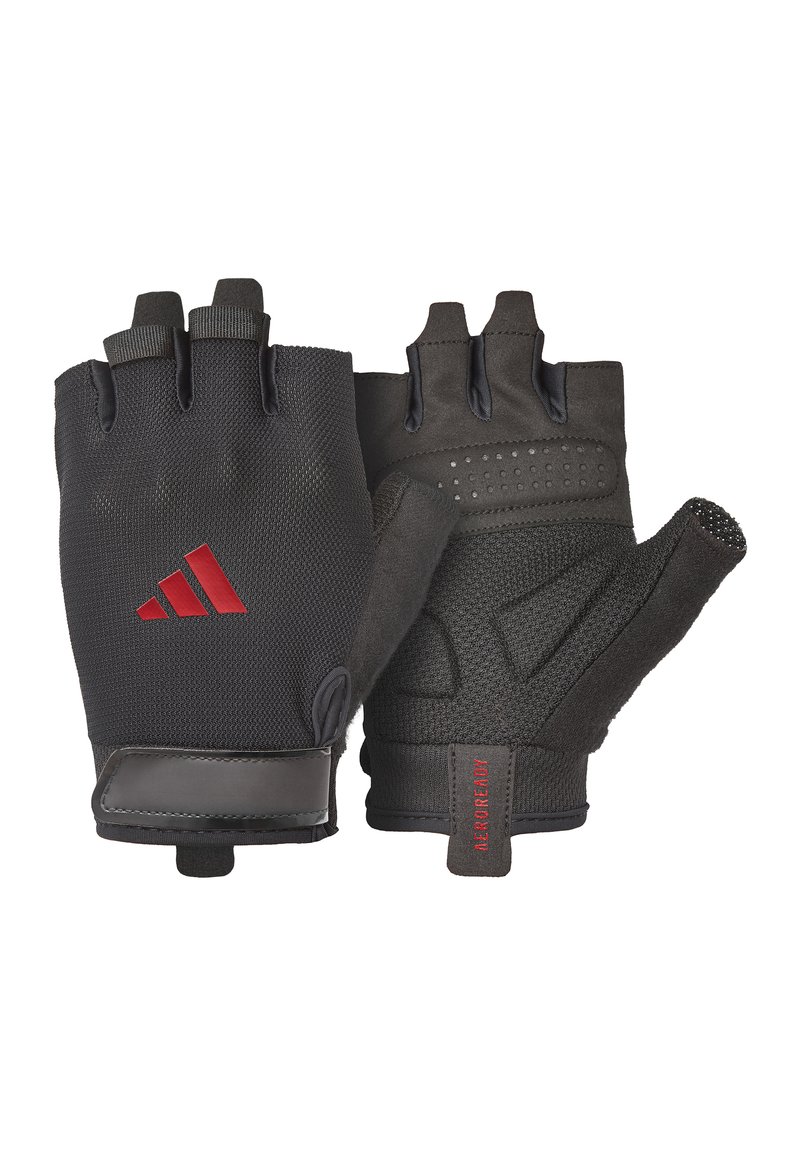 adidas Performance ESSENTIAL TRAINING GLOVES - Gloves - schwarz rot