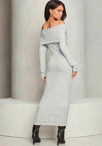 Lipsy FOLDOVER BARDOT - Egyenes szabású ruha - grey