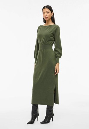 VIKERRY BOATNECK MIDI DRESS - Gebreide jurk - four leaf clover