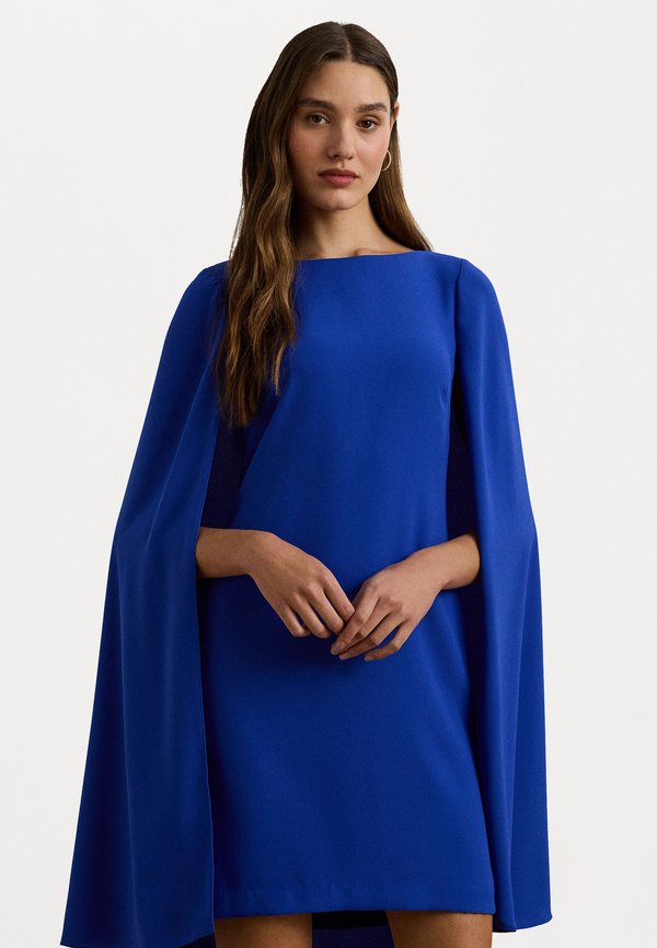 CAPE GEORGETTE COCKTAIL DRESS - Cocktail dress / Party dress - new sapphire