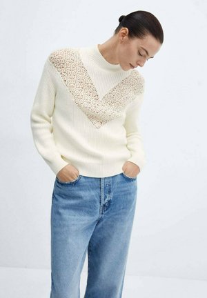 Mango RAINBOW - Strickpullover - off-white