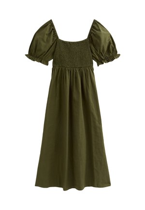 New Look PUFF SLEEVE MIDI  - Day dress - olive