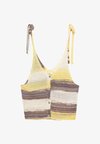 SPACE-DYE CUTWORK WITH TIES - TOP - Débardeur - yellow