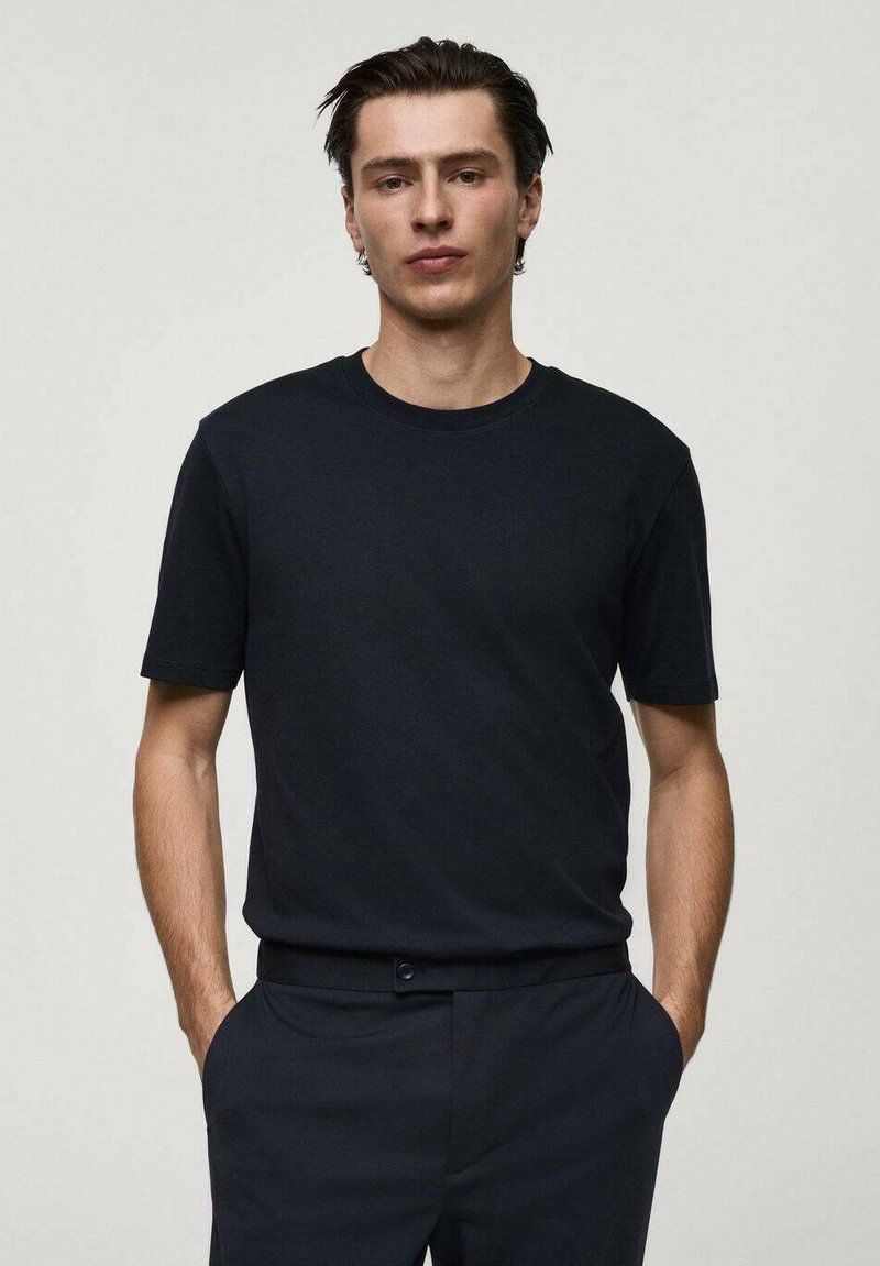 Mango Jednoduché tričko - dark blue