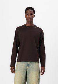 Weekday - GREAT BOXY LONG SLEEVE - Top dugih rukava - brown dark Minijatura 1