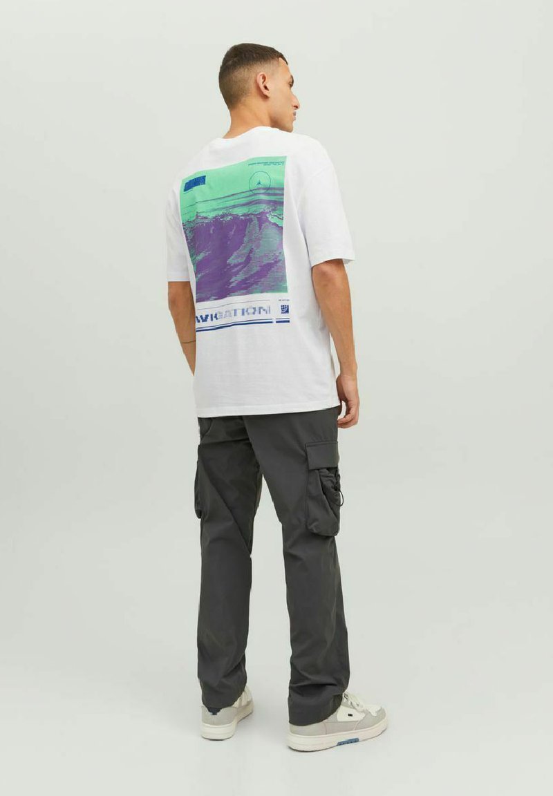 Jack & Jones CREW NECK - T-shirt print - white/wit - Zalando.nl