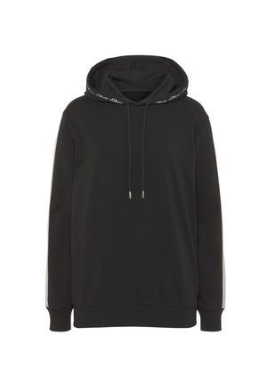 Kapuzenpullover - schwarz, beige