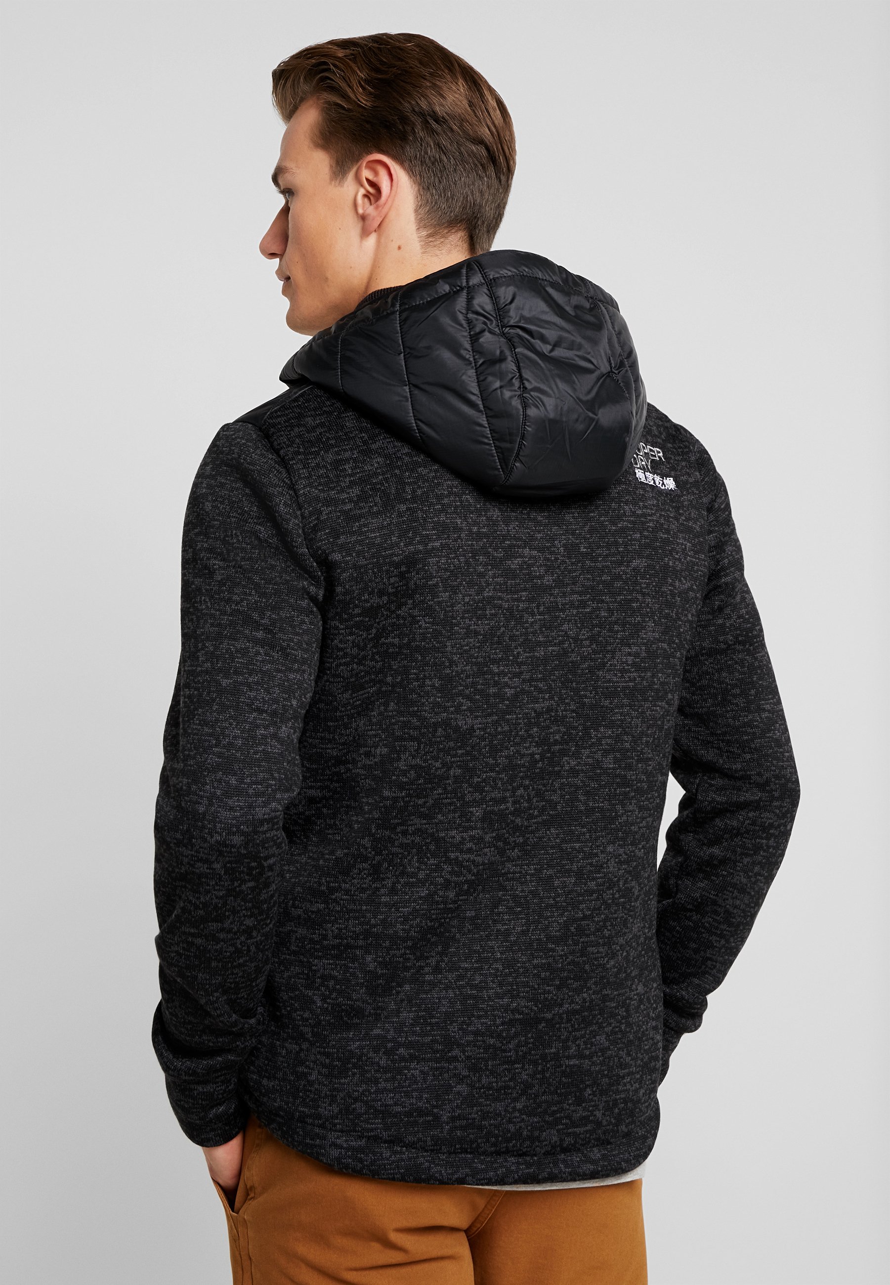 Superdry STORM FLASH HYBRID Lett jakke black heather Superdry STORM FLASH HYBRID Lett jakke black heather