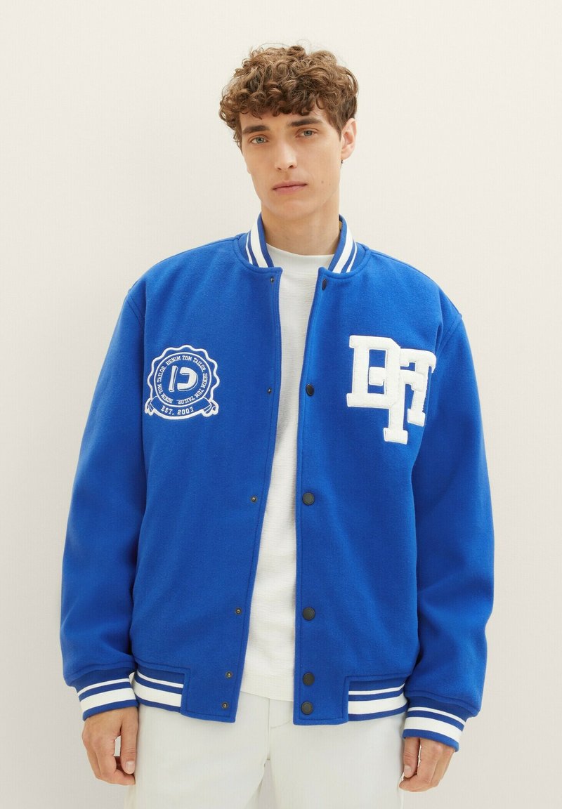 TOM TAILOR DENIM IM UNILOOK Bomber Jacket shiny royal blue/blue