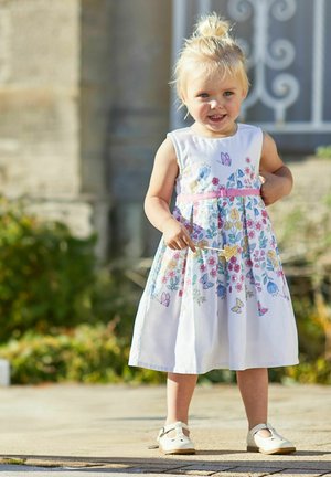 JoJo Maman Bébé PRETTY PLEATED - REGULAR FIT - Koktélruha / Partiruha - white floral