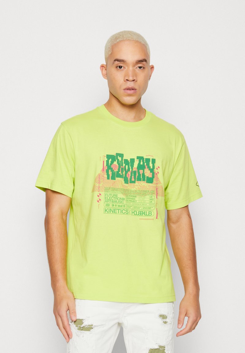 Replay Tshirt print green/groen Zalando.nl