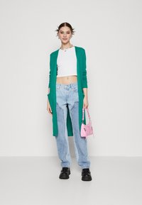 VILA VIRIL LONG CARDIGAN - Cardigan - ultramarine green dark melange