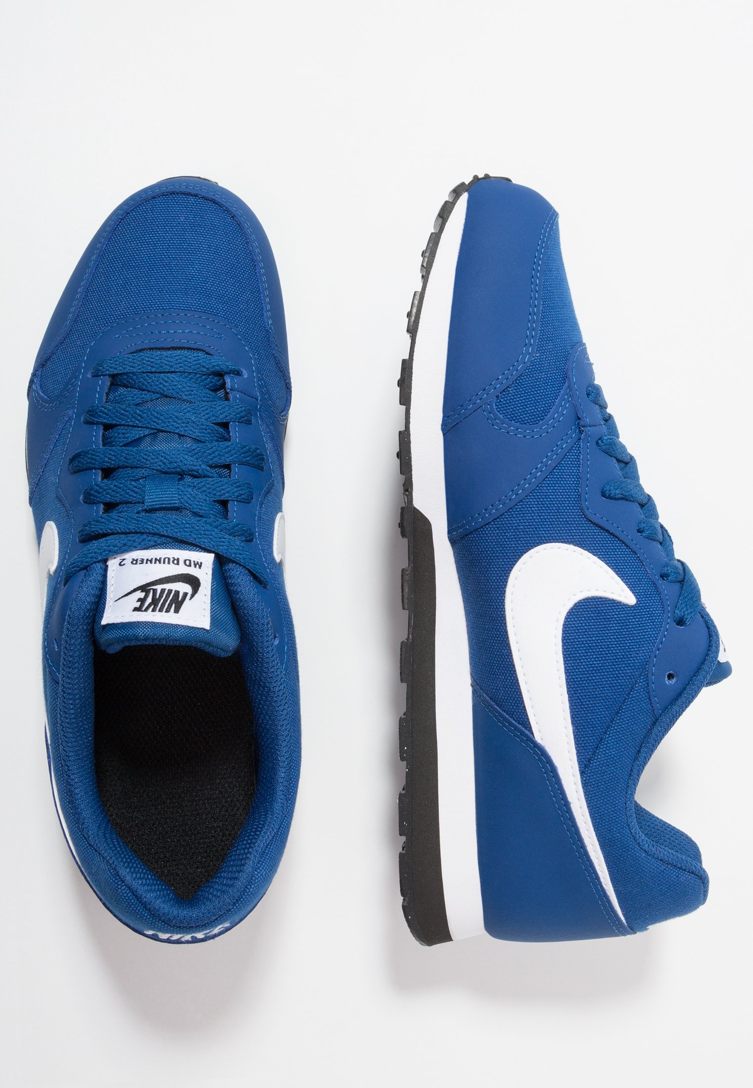 Nike Sportswear Md Runner 2 Trainers Gym Blue White Black Blue Zalando Co Uk