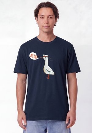 watapparel, MOIN SEAGULL UNISEX - T-shirt print - french navy