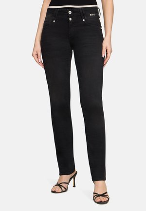 MIT NIETEN - Jeans Slim Fit - black denim