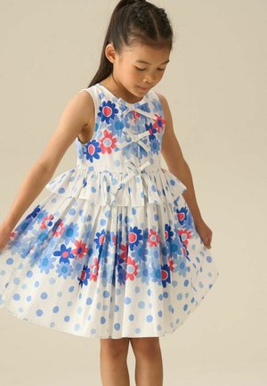 Angel & Rocket, REGULAR FIT - ANAIS SPOT FLORAL PRINT TIE DETAIL DRESS - Hverdagskjole - white