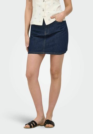 ONLY JEANSROCK ONLSTELLA JEANSROCK - Minijupe - dark blue denim