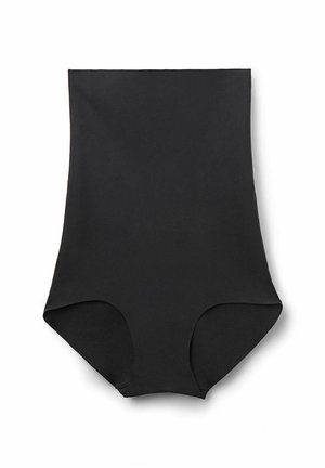 Schwarz, figurformender Body mit glatter Textur, hohem Taillenbund und halbhohen Beinausschnitten. Entwickelt für eine schlanke Passform.