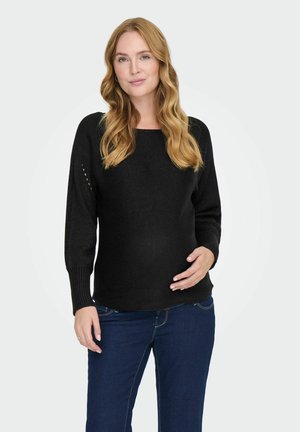 OLMNICOYA BOAT NECK PULLOVER - Pullover - black