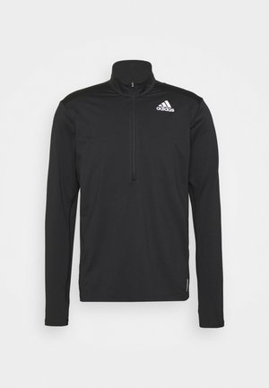 1/2 ZIP - Maglietta a manica lunga - black
