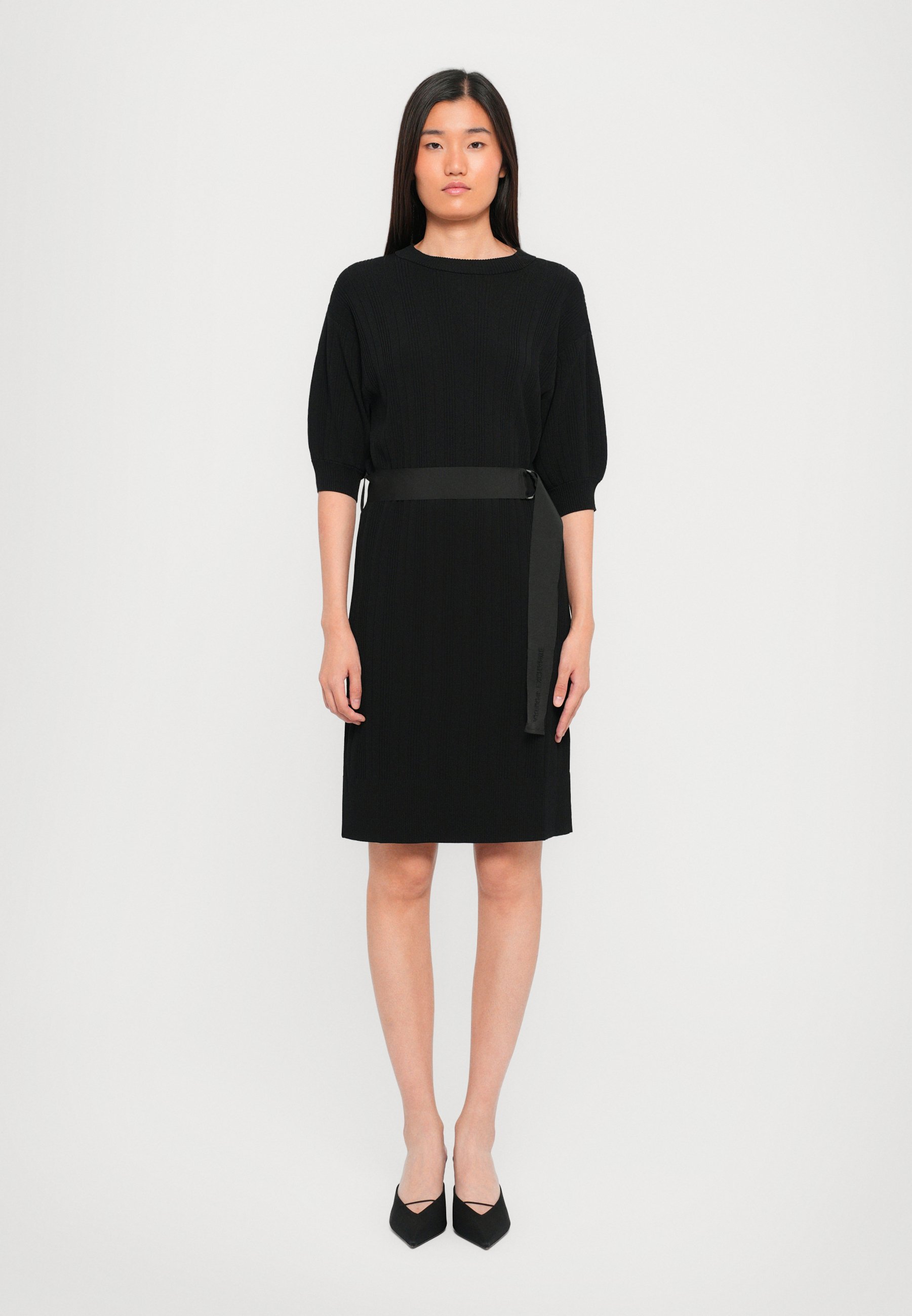 Armani Exchange DRESS - Jumper dress - black - Zalando.co.uk