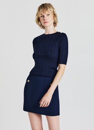 Calliope TRECCE - T-shirt con stampa - blu notte