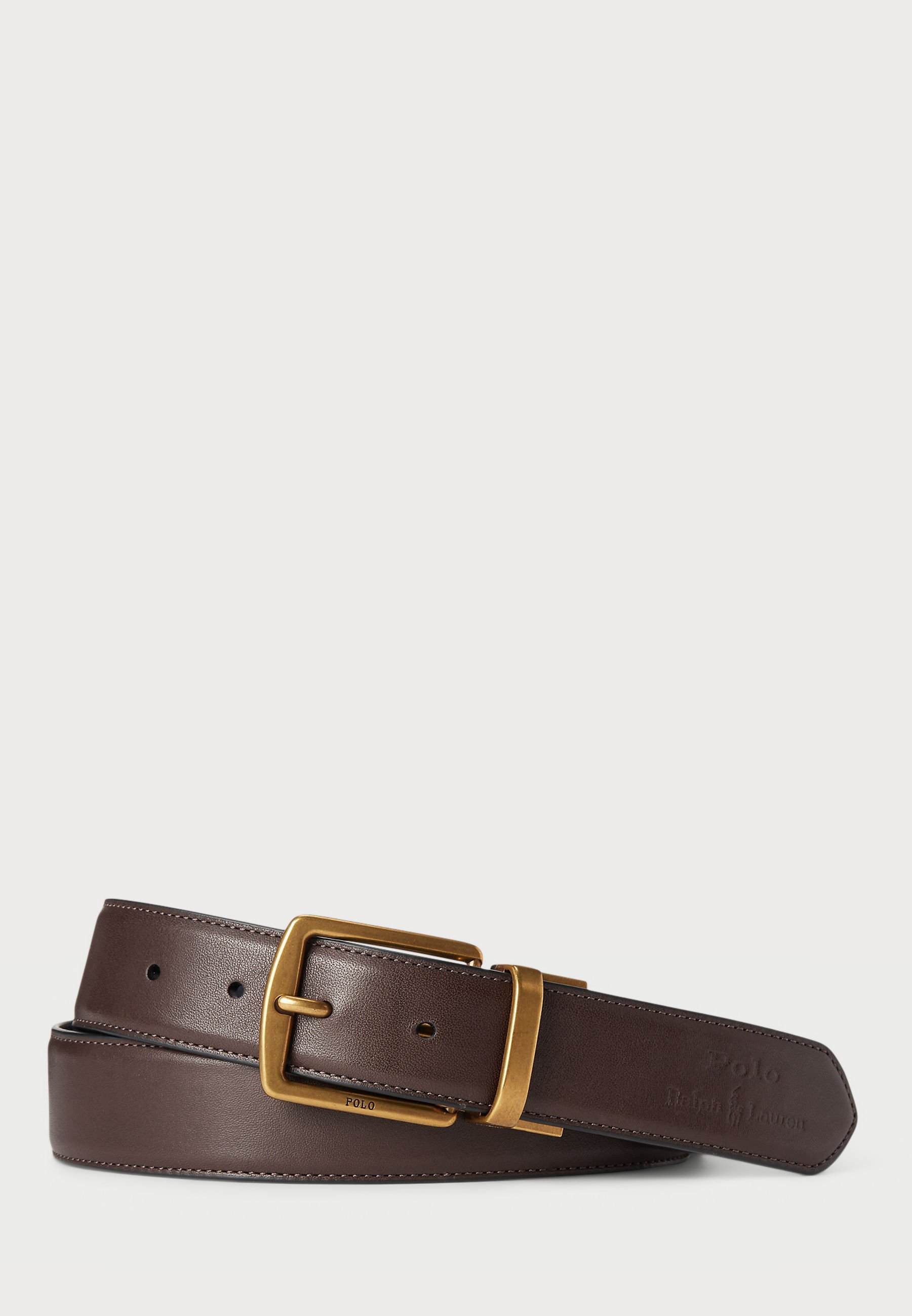 Polo Ralph Lauren LEATHER BELT & CARD CASE GIFT SET - Belt - brown