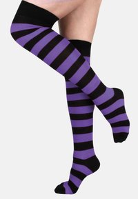 Normani WIDESTRIPE OVERKNEES - Overkneestrümpfe - schwarz/lila