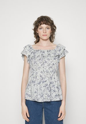 STACEY SOLOMON RESPONSIBLE FRILL BARDOT - T-shirt estampada - white