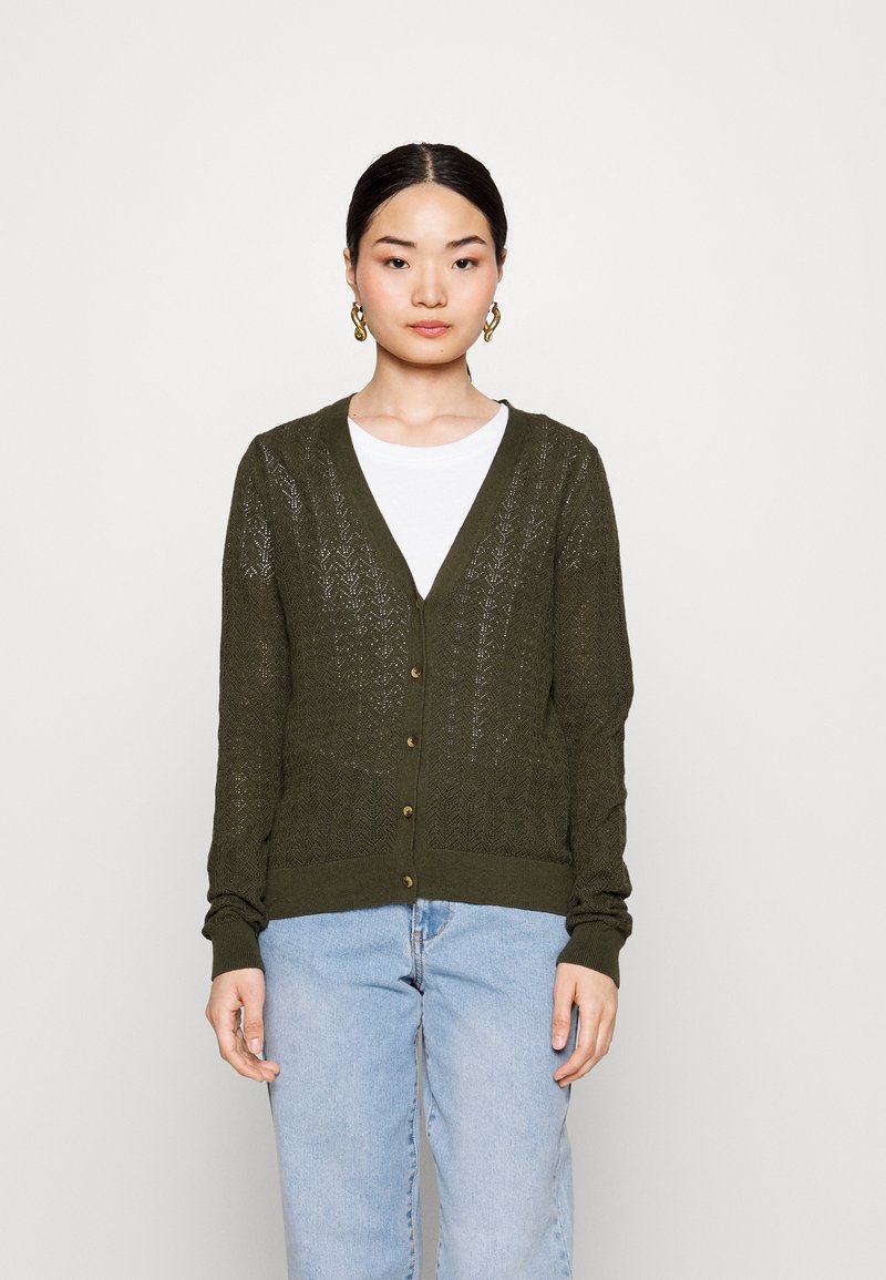 GAP Petite FEMME POINTELLE Cardigan dark green/dark green Zalando.ie