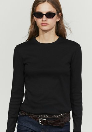 Massimo Dutti, Langærmet T-shirt - black