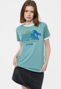 Paradiso Clothing DEF LEPPARD HIGH N DRY RINGER - Print T-shirt - green