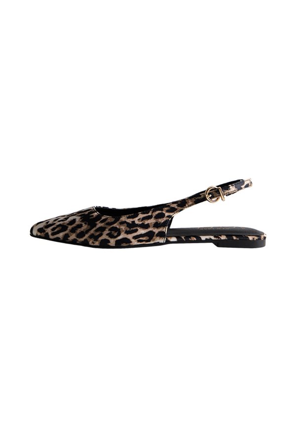 LEOPARD PRINT POINTED TOE - Sling-Ballerina - stone