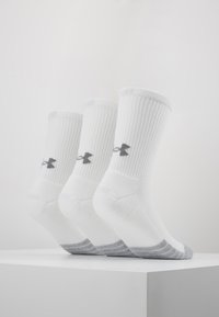 Under Armour HEATGEAR CREW 3 PACK - Träningssockor - white / steel