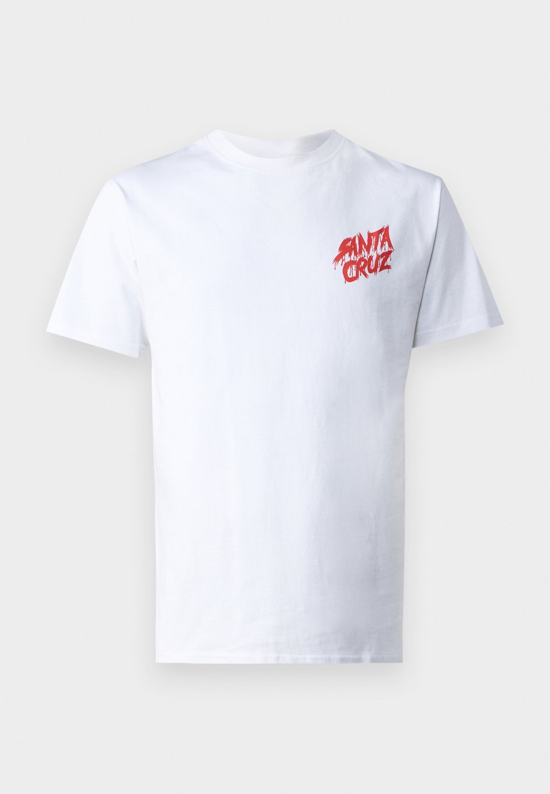 Santa Cruz MEEK CONCRETE SLASHER UNISEX - Marškinėliai su spaudiniu - white