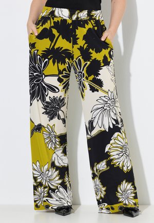 WEITES BEIN, ELASTIKBUND - Pantalon classique - mustard green