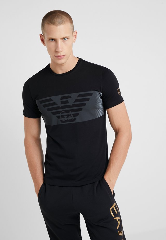 T-shirt med print - black
