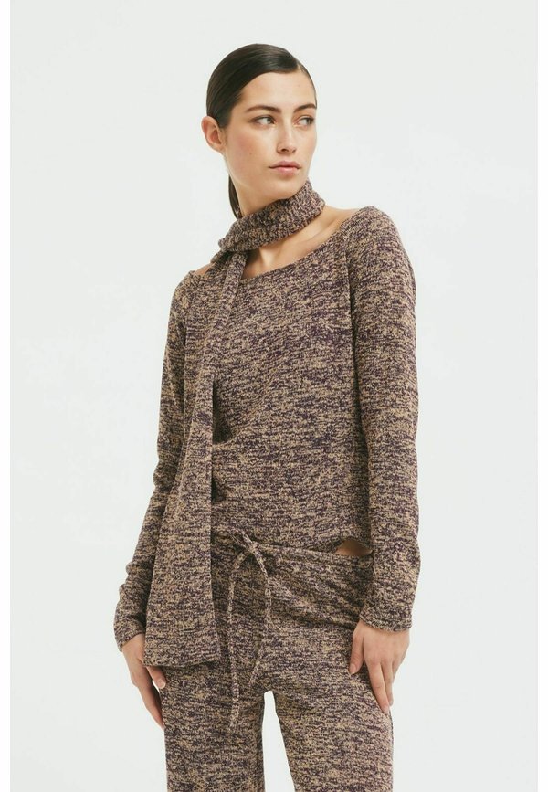 Strickpullover - mahogany melange