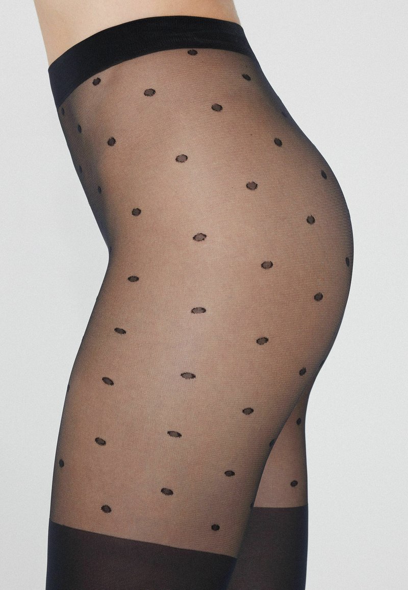 Polka Dot Spanx Collant Tezenis OVERKNEES-EFFECT Collant Schwarz